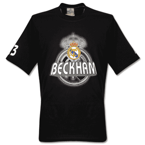 Adidas 03-04 Real Madrid Beckham Crest Tee - black