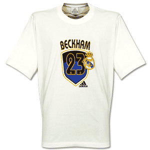 03-04 Real Madrid Beckham Stitch Tee - white