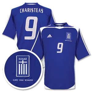 Adidas 04-05 Greece H S/S   Euro 2004 Winners Emb.   No.9 Charisteas