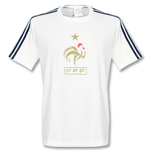 Adidas 07-08 France Graphic Tee - White