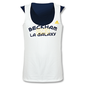 07-08 LA Galaxy Beckham Hero Sleeveless Top - White/Navy