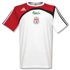 Adidas 07-08 Liverpool Tee - White/Red