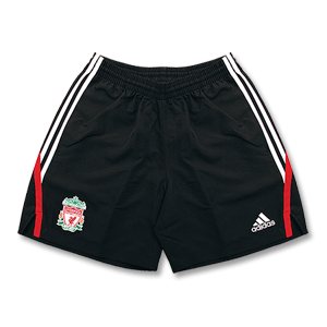 Adidas 07-08 Liverpool Woven Shorts - Black/Red