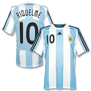 Adidas 07-09 Argentina Home shirt   Riquelme No.10
