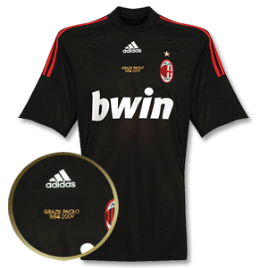 Adidas 08-09 AC Milan 3rd Shirt   Grazie Paolo Embroidery
