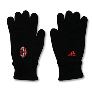 Adidas 08-09 AC Milan Gloves - Black *Import