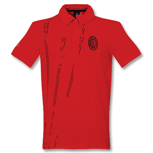 Adidas 08-09 AC Milan Polo Shirt - Red *import