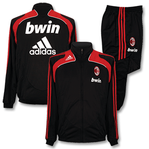 Adidas 08-09 AC Milan Presentation Suit - L/S - Black