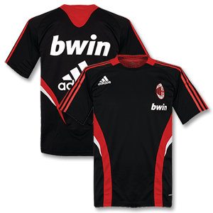 Adidas 08-09 AC Milan Training Shirt - Black/Red