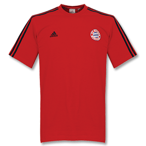 Adidas 08-09 Bayern Munich 2 Stripes Tee - red