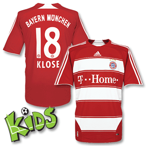 Adidas 08-09 Bayern Munich Home Shirt Boys   Klose 18