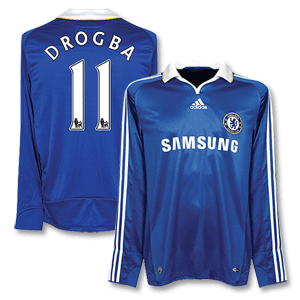08-09 Chelsea Home L/S Shirt - Players + Drogba 11