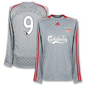 Adidas 08-09 Liverpool Away L/S Shirt   Torres 9