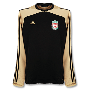 Adidas 08-09 Liverpool C/L Sweat Top Black/Gold