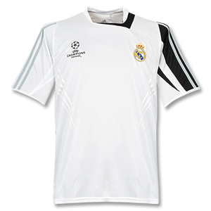 Adidas 08-09 Real Madrid C/L Training Shirt - White/Black