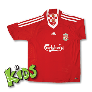 08-10 Liverpool Home Boys shirt FREE El Nino T-shirt