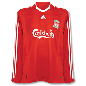 Adidas 08-10 Liverpool Home L/S shirt FREE El Nino T-shirt