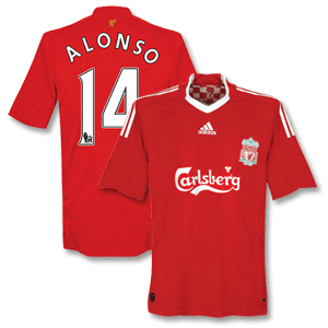 Adidas 08-10 Liverpool Home Shirt   Alonso 14