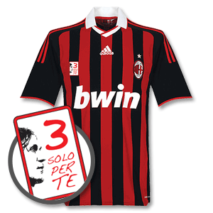 Adidas 09-10 AC Milan Home Shirt   FREE 3 Solo Per Te Patch