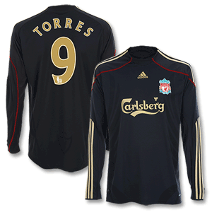 Adidas 09-10 Liverpool Away L/S Shirt   Torres 9