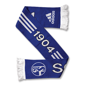 Adidas 09-10 Schalke 04 Basic 3 Stripe Scarf - Blue/White