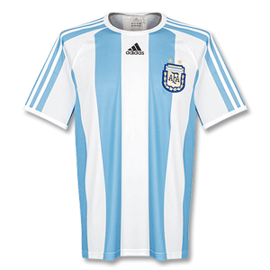 Adidas 10-11 Argentina Home Replica T-Shirt - Sky/White