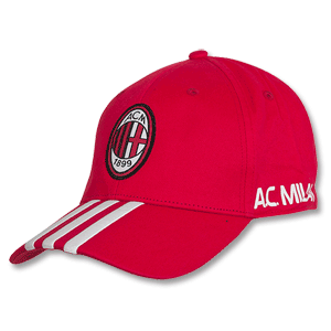 12-13 AC Milan 3 Stripe Cap - Red