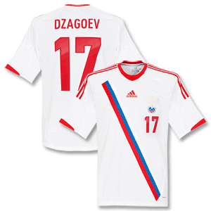 Adidas 12-13 Russia Away Shirt   Dzagoev 17 (Official
