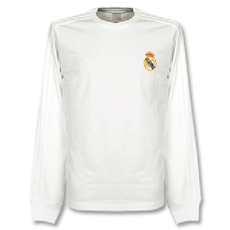 Adidas 1980and#39;s Real Madrid Home L/S Heritage Shirt