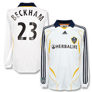 2007 LA Galaxy Home L/S Shirt + Beckham No.23