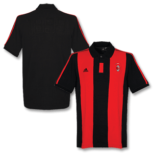 2011 AC Milan Culture Polo Shirt - Red/Black