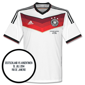 Adidas 2014 Germany Home World Cup Finalists Shirt Inc