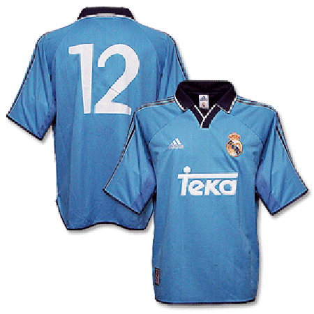 Adidas 99-01 Real Madrid Away Shirt- Players Teka Sponsor Asst. Noand#39;s