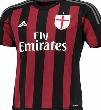 Adidas AC Milan Home Shirt 2015/16 - Kids Black S11834