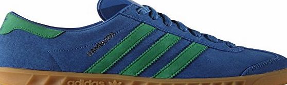 adidas  Hamburg Mens Suede Trainers Blue Green - 9 UK