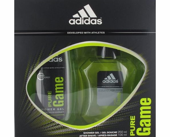 adidas  Pure Game 100ml Aftershave/250ml Shower Gel Gift Set
