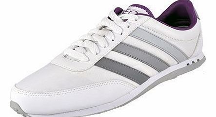  V Racer Womens Neo Trainers Nylon Ladies Running Sports Shoes 3 Stripe White/Silver U44766 UK Sizes 3.5 4 4.5 5 5.5 6 6.5 7 7.5 New (UK6 / EU39 1/3)