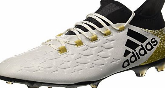 adidas  X 16.2 Fg, Men Football Training Shoes, White (Ftwr White/Core Black/Gold Met), 9.5 UK (44 EU)