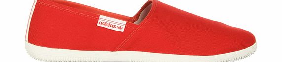 Adidas Adidrill Red Canvas Plimsole