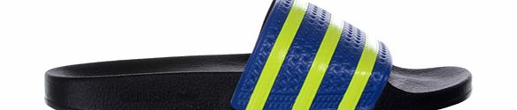 Adidas Adilette Navy/Electric Green Flip Flops
