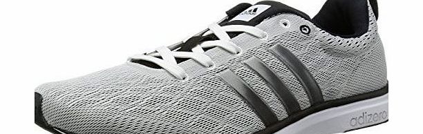 adidas Adizero Feather 4, Mens Running Shoes, White (Running White/Running White/Black 1), 10.5 UK