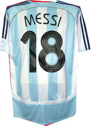 Adidas Argentina home (Messi 18) 06/07