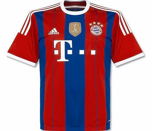 adidas Bayern Munich Boys Home Shirt 2014 2015 Inc World Club Champions Patch - 164cm