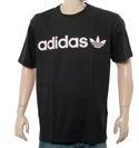 Adidas Black With Pink Logo Short Sleeve T-Shirt
