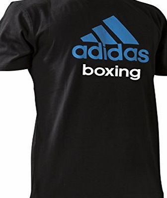 adidas Boxing T-Shirt (Black/Blue, M)