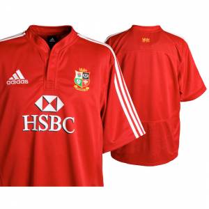 Adidas British and Irish Lions Red Rugby Shirt