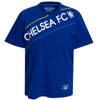 Adidas Chelsea Diagonal T-Shirt - Royal/White - Boys.