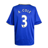 Chelsea Home Shirt 2008/09 with A.Cole 3 printing.