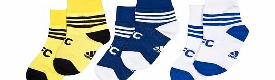 Adidas Chelsea Pack Of 3 Infant Kit Socks Blue F47109