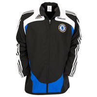 Adidas Chelsea Presentation Jacket - Black/Reflex Blue.